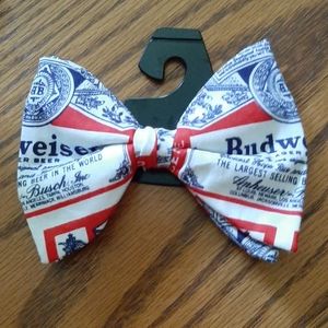 Vintage Budweiser cloth clip on bow tie